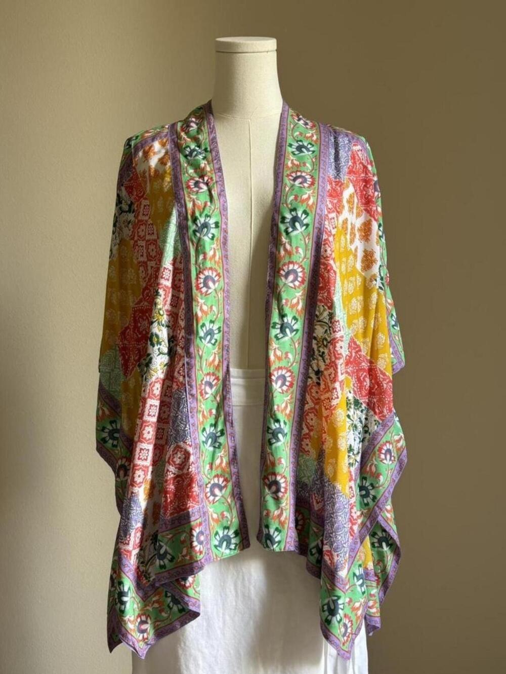 tolani collection patchwork print kimono 🌼